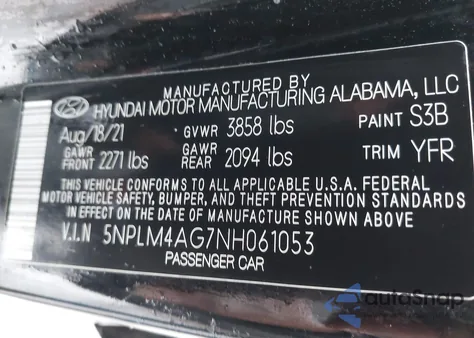 2022 Hyundai Elantra Sel из США, поврежденный, VIN 5NPLM4AG7NH061053